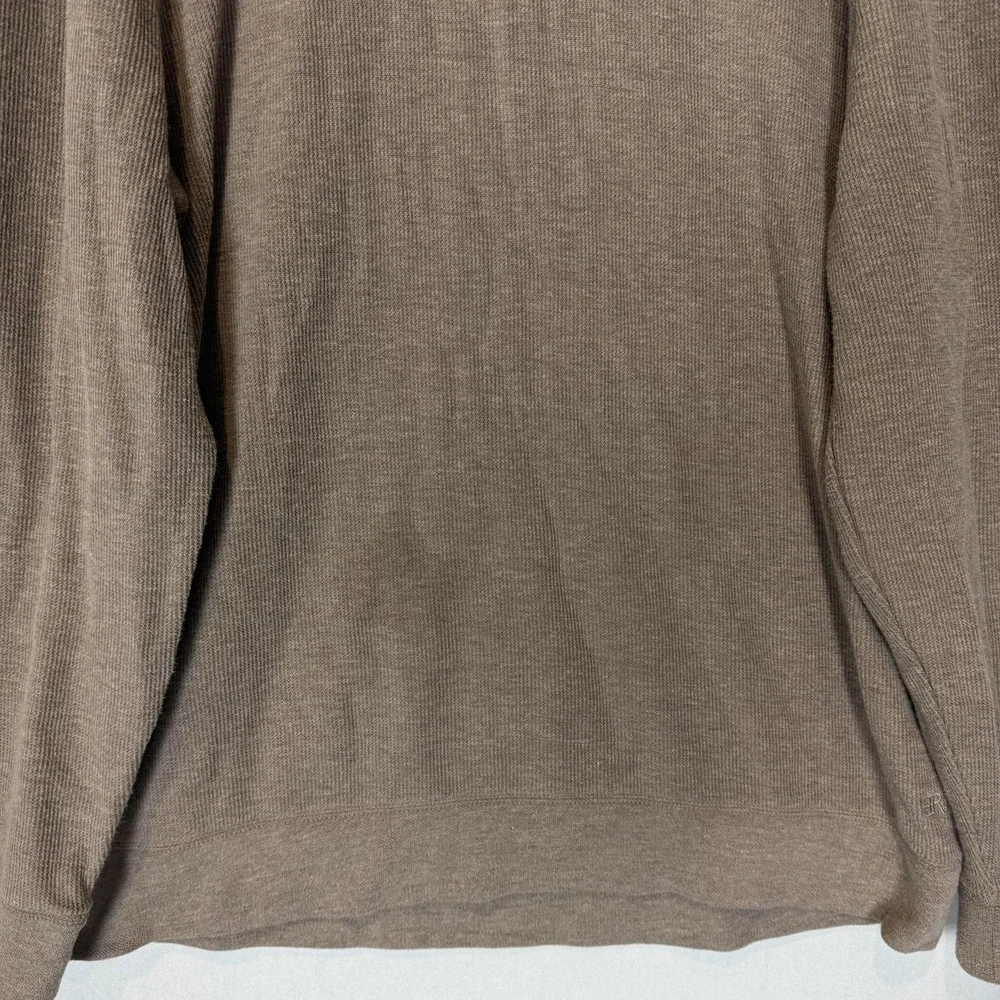 Banana Republic Sweater Mens XL Brown 1/4 Zip Mock Neck Knit‎ Pullover Soft